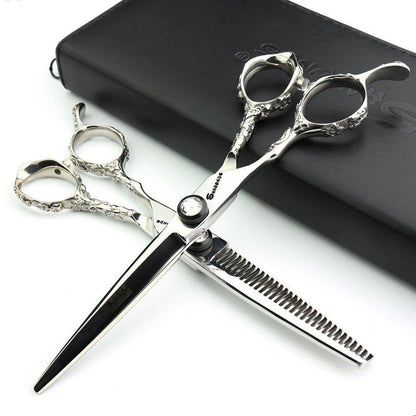 6-Zoll Linkshänder Friseurschere Set | 440C Stahl, Professionell