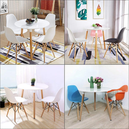 Runder Esstisch Weiß – Küchentisch Holz 80x80cm Skandinavisch