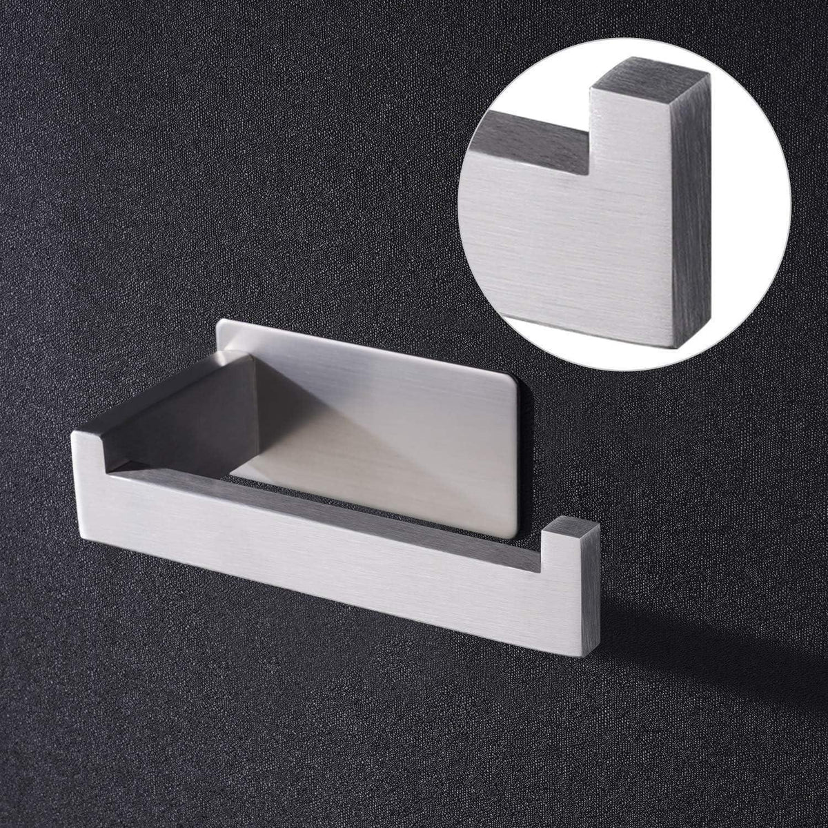 Klopapierhalter ohne Bohren, Edelstahl, Silber