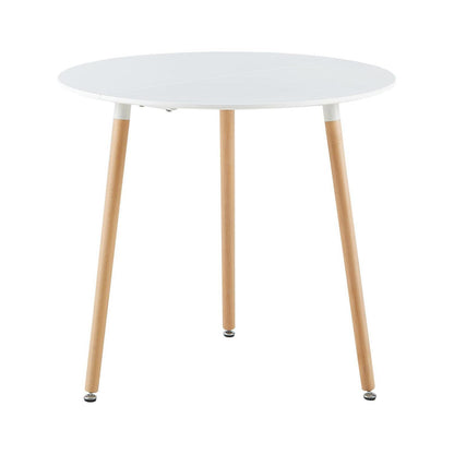 Runder Esstisch Weiß 80cm – Skandinavischer Küchentisch