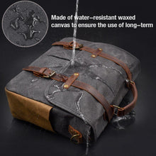 Herrentasche Canvas Wasserdicht 15.6 Laptop Vintage Grau