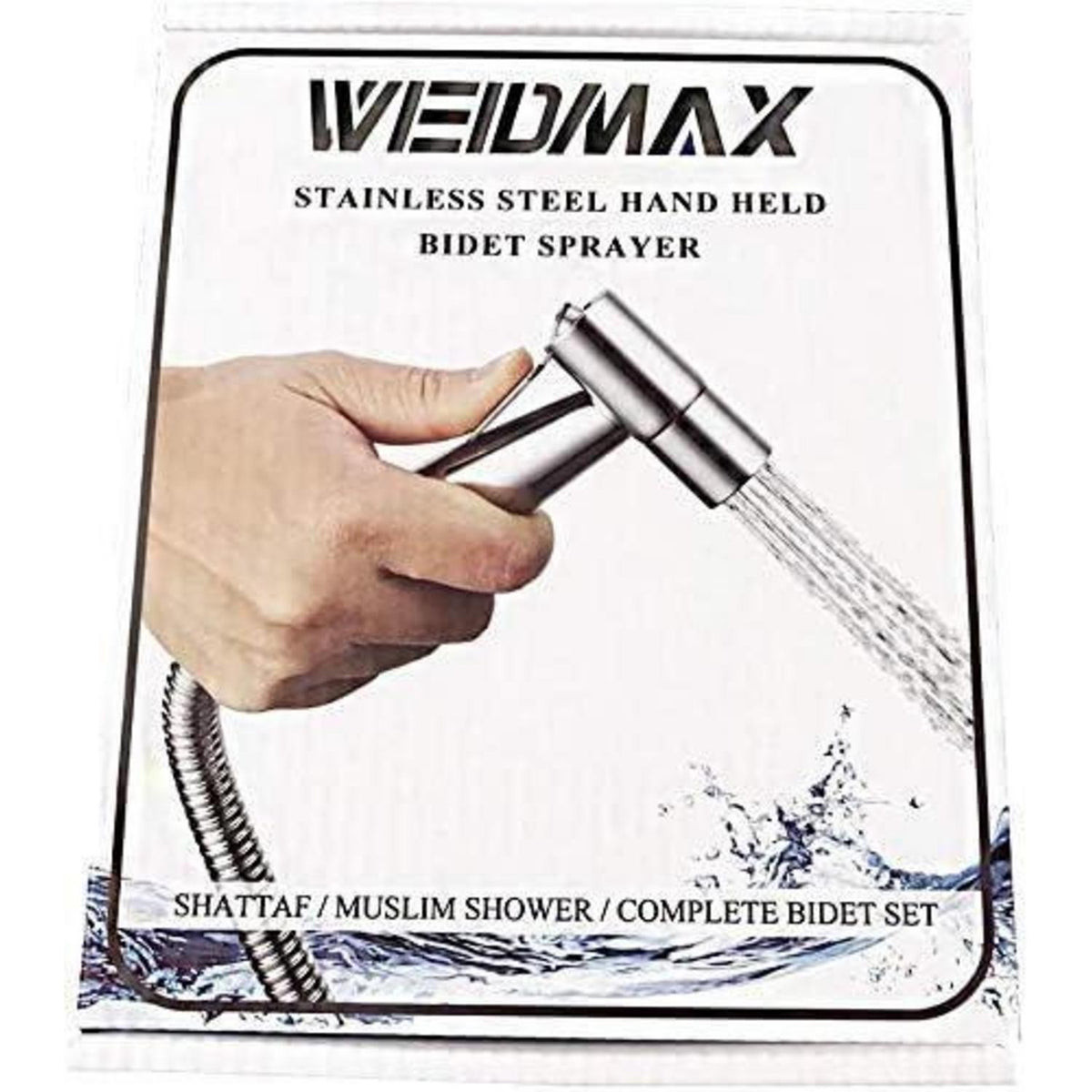Handgehaltenes Bidet mit Edelstahl-Sprühkopf & Schlauch