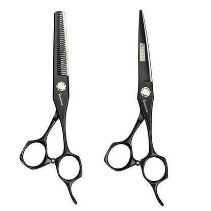 Professionelle Friseurschere 6 Zoll Edelstahl Schwarz