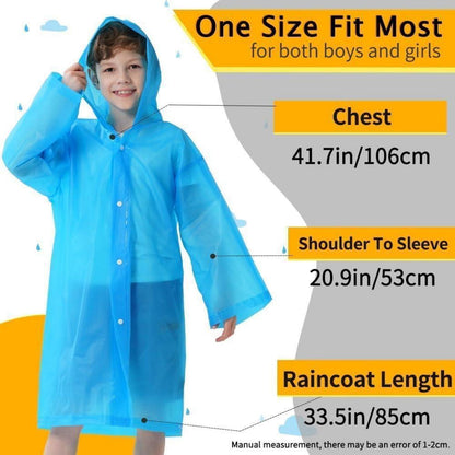 Kinder Regenponcho Set 2er Pack Blau & Rosa Wasserdicht