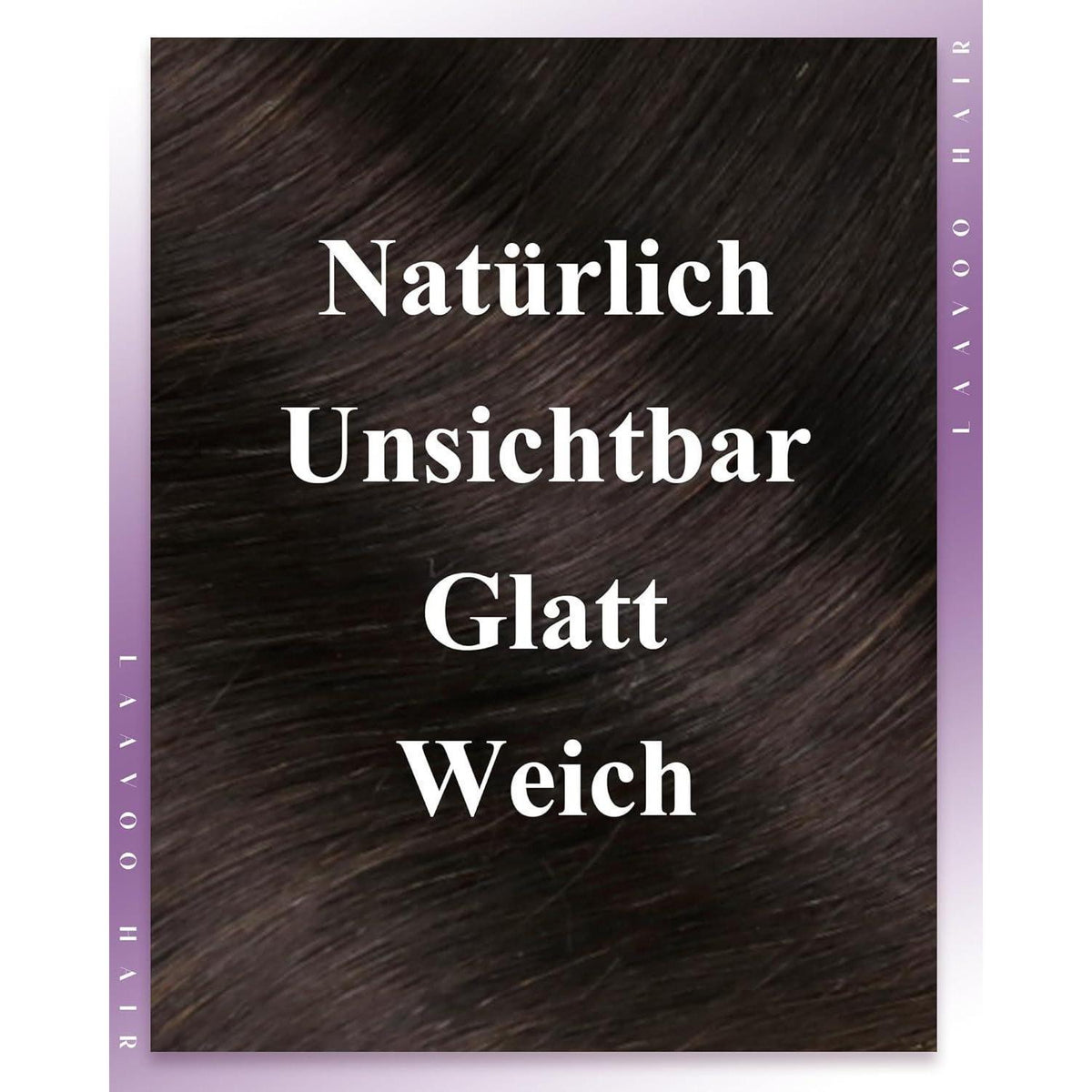 Echthaar Tressen mit Micro Rings - Braun #2 - 55cm
