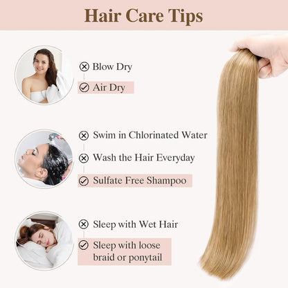Blond Tape Extensions Echthaar 40 Stück 45 cm Remy