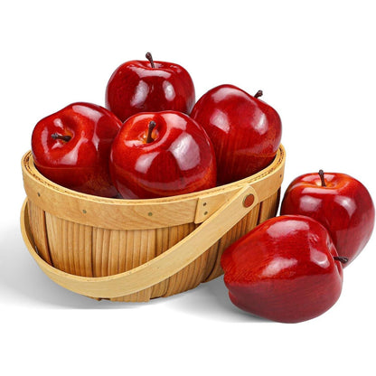 Künstliche Äpfel Rot 6 Stück Deko Früchte