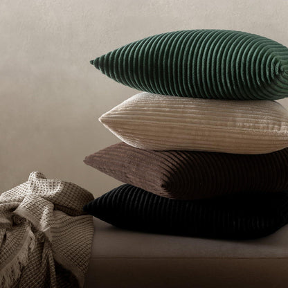 2er Set Kissenbezüge Cord 50x50 cm Braun
