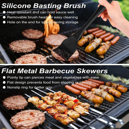 Grillbesteck Set 21 Teilig im Koffer Geschenke für Männer