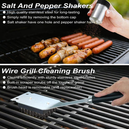 Grillbesteck Set 21 Teilig im Koffer Geschenke für Männer