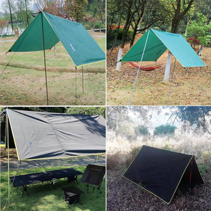 Azarxis Zeltplane Tarp Hängematte Picknick Regenschutz Camping Grün 1.8x2.2m