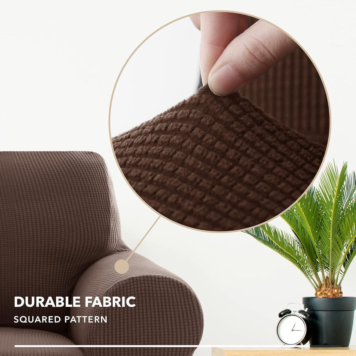Sesselbezug Jacquard Schokolade – 84x90x91 cm