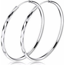 Große Silber 925 Creolen – Hoop Ring Ohrringe Damen
