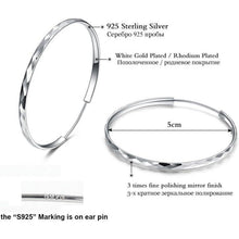 Große Silber 925 Creolen – Hoop Ring Ohrringe Damen