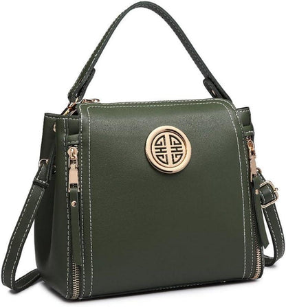 Elegante Damen Handtasche PU Leder Umhängetasche Top Griff