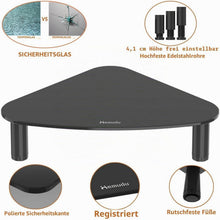 Monitorständer aus Glas mit Höhenverstellung und Neigung