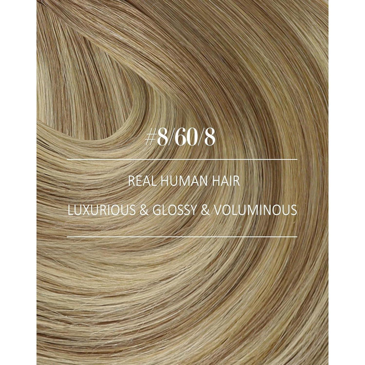 Echthaar Clip-in Extensions Ombre Hellbraun-Blond 35cm