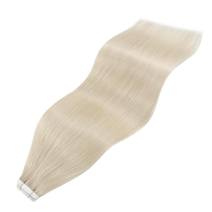Echthaar Tape Extensions Platinblond 45cm 50g