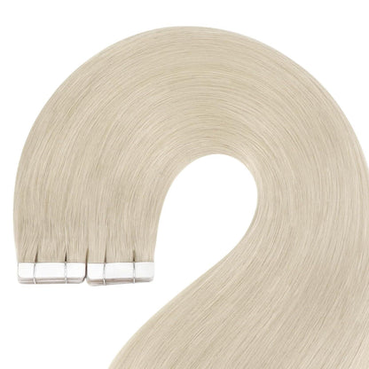 Echthaar Tape Extensions Platinblond 45cm 50g