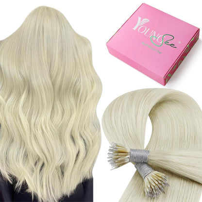 Echthaar Nanoring Extensions Blond 50cm – Volumen & Länge