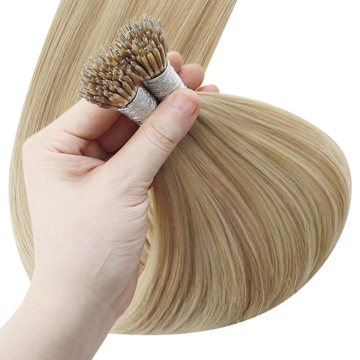 Echthaar Nanoring Extensions Blond – 35cm, 50g #16/22
