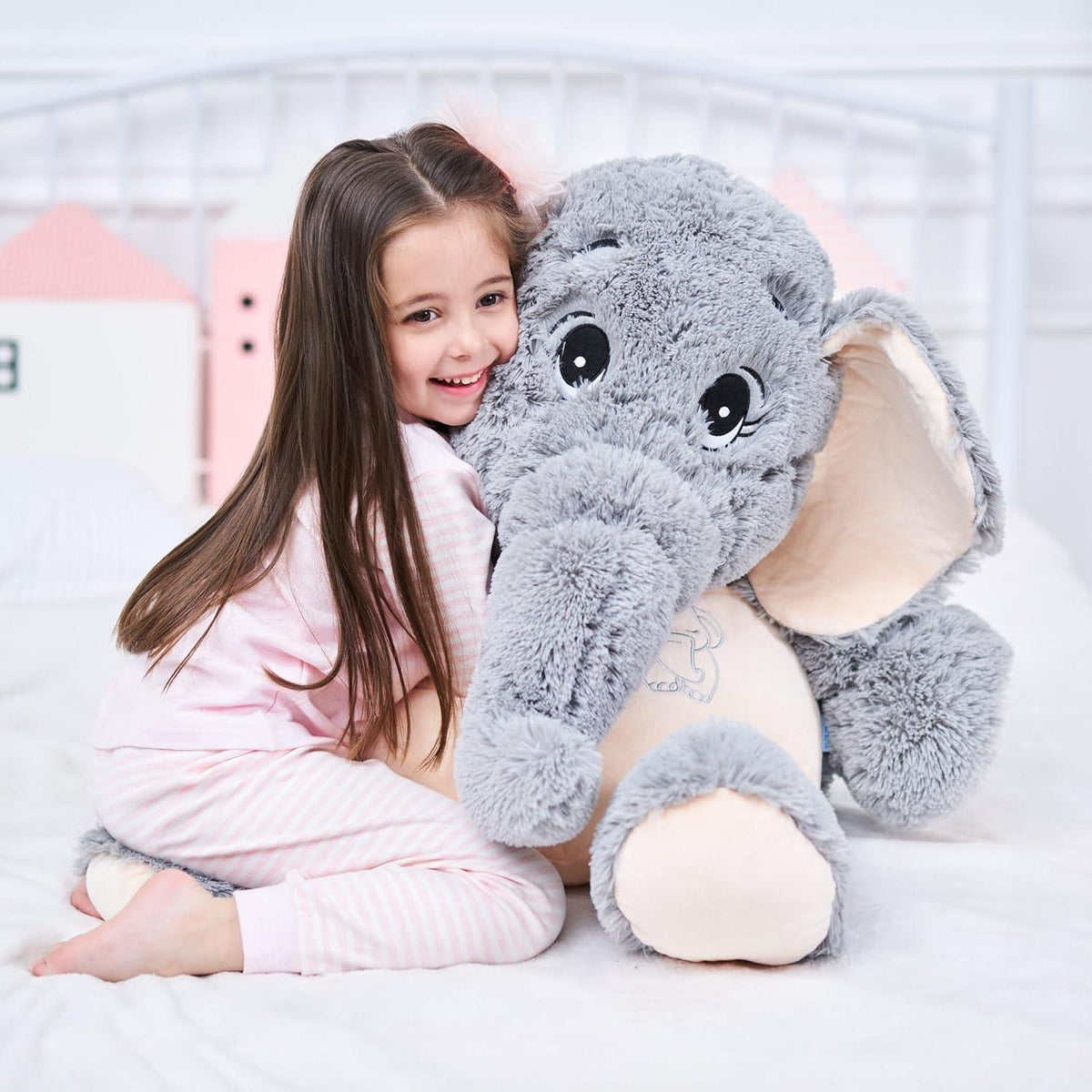 Großer Stoffelefant 100cm - Kuscheltier für Kinder