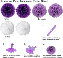 Violette Geburtstagsdeko Set mit Happy Birthday