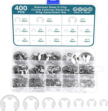 400-teiliges E-Clip Set Edelstahl Sicherungsringe Sortiment