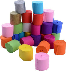 Kreppbänder Set 12 Farben Party Deko 30 Rollen 3.5cm*10m