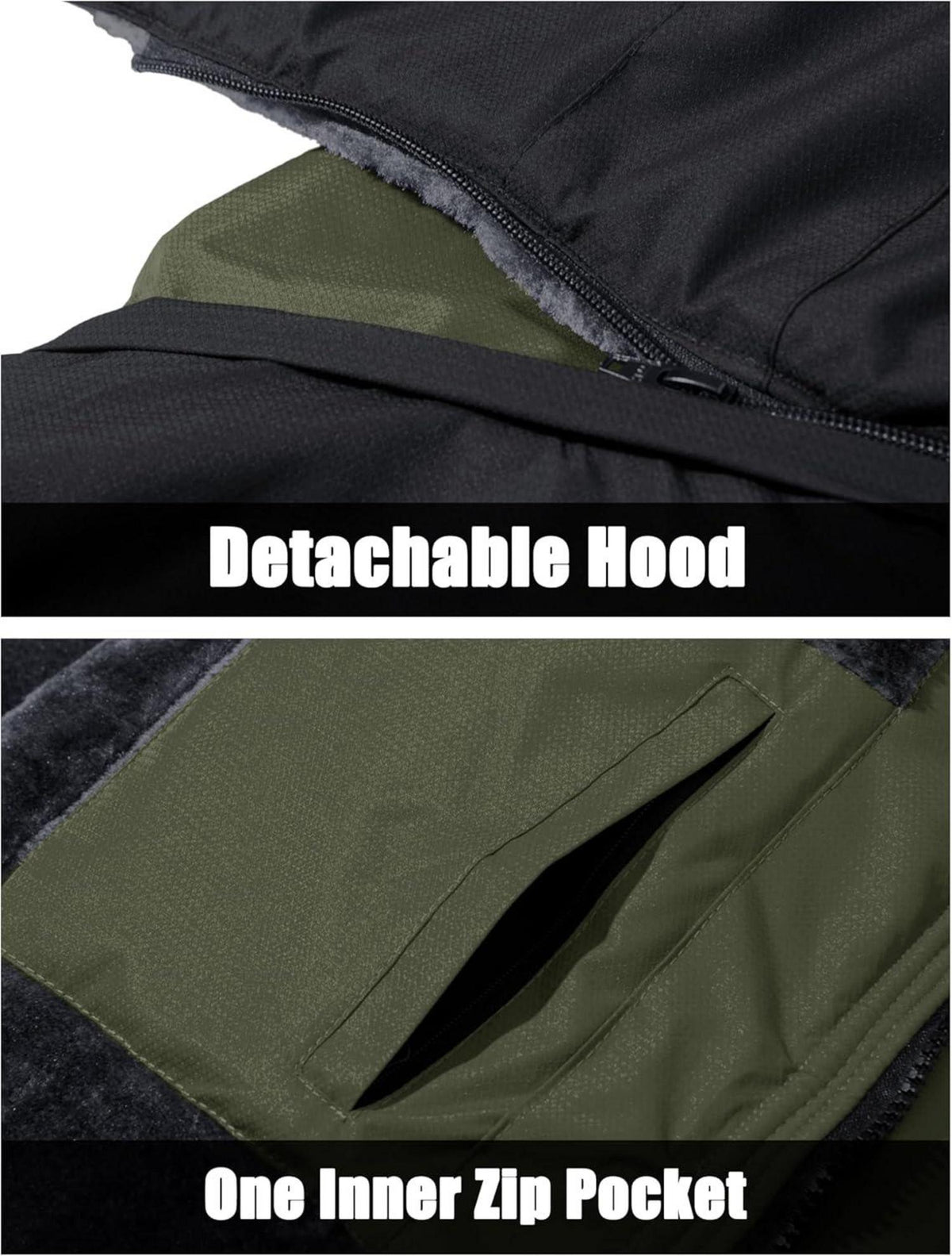 Herren Winter Skijacke Fleece Outdoor Softshelljacke L Armeegrün