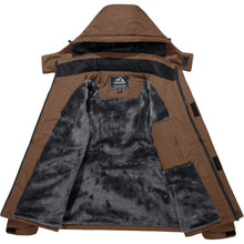 Herren Winter Skijacke Fleece Softshelljacke XL Kaffeebraun