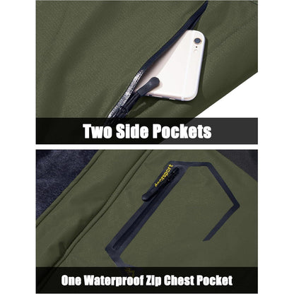Herren Skijacke Fleece Gefüttert Winterjacke Outdoor