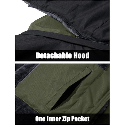 Herren Skijacke Fleece Gefüttert Winterjacke Outdoor