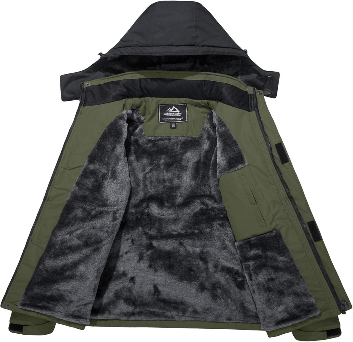 Herren Skijacke Fleece Gefüttert Winterjacke Outdoor