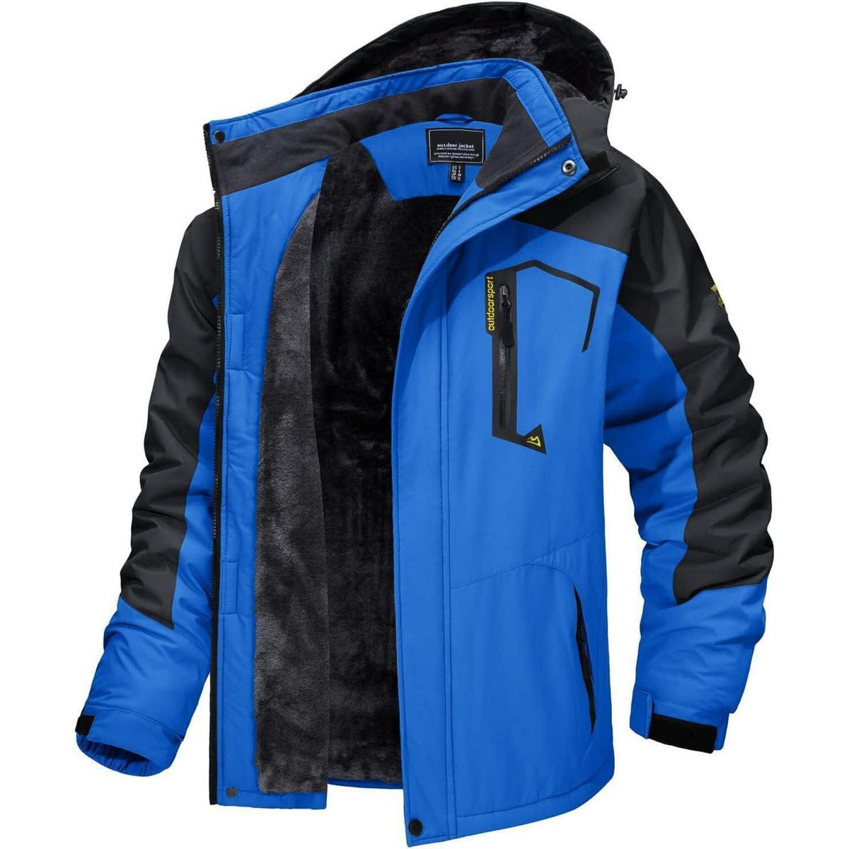 Herren Winter Skijacke Fleece Gefüttert Blau