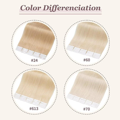 Remy Echthaar Tape Extensions Blond 50cm (#012/613)