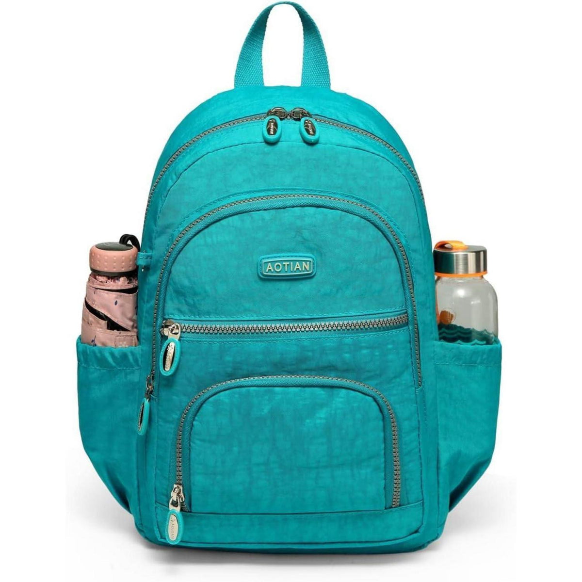 Damen Rucksack Klein Leicht Nylon Türkis 9L