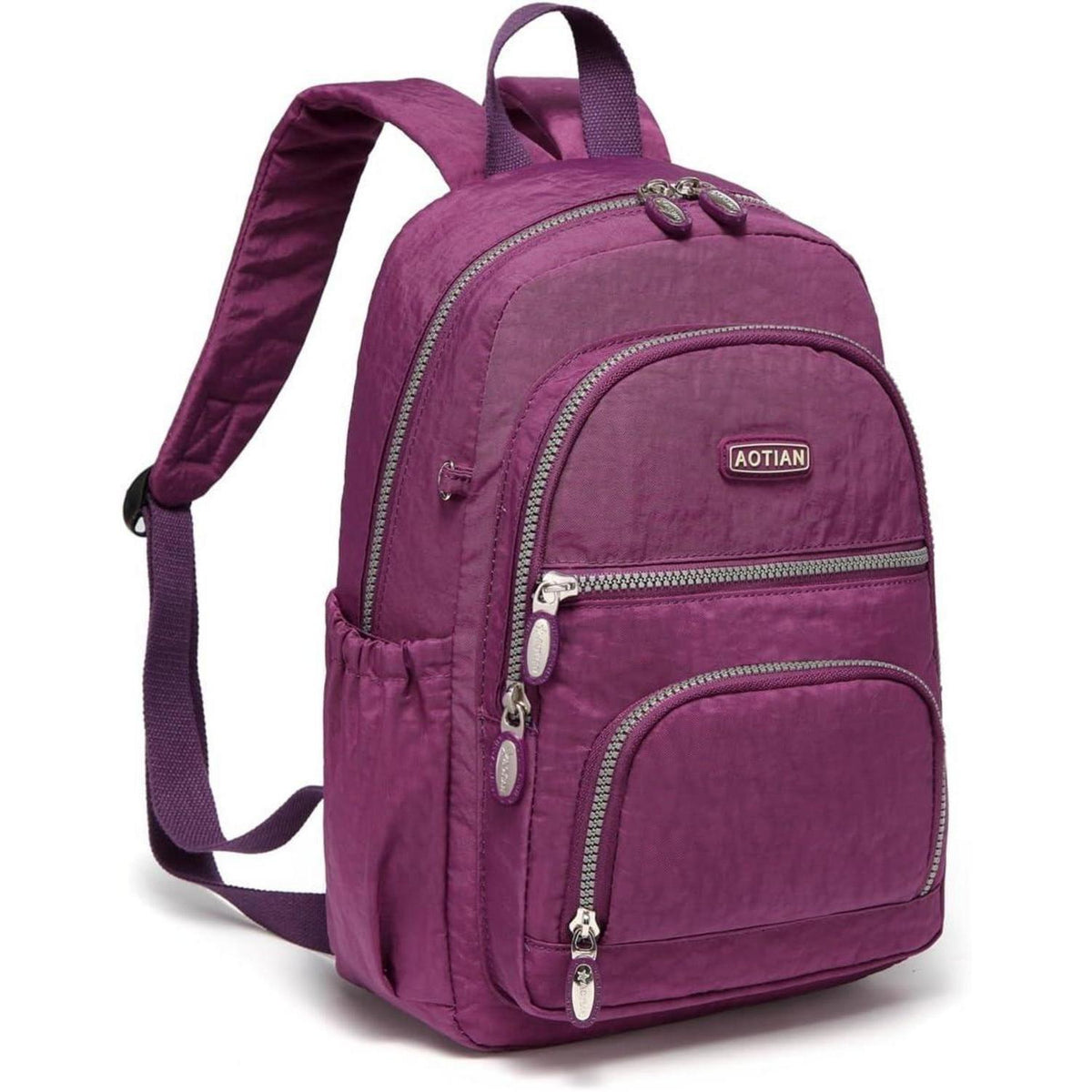 Damen Rucksack Nylon Leicht Klein Brunet Violett 9L