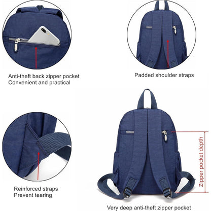 Damen Rucksack Nylon Leicht 9L Brunet Blau Tagesrucksack