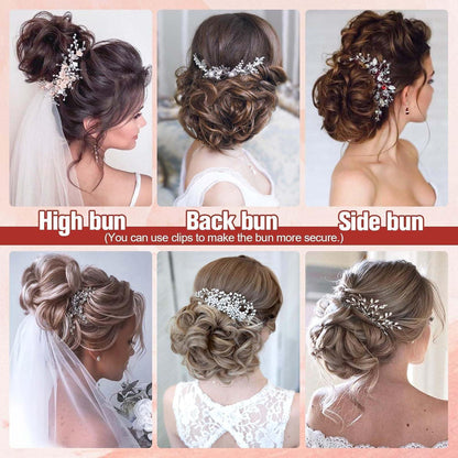 Haarteil Dutt mit Kamm – Sandblond & Bleichblond