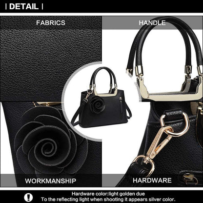 Miss Lulu Damen Handtasche Blumen Henkeltasche Schultertasche Umhängetasche
