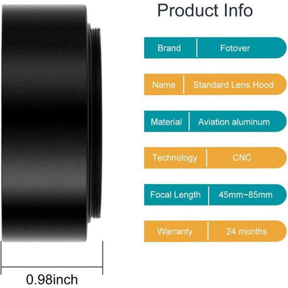 67mm Metall Standard Gegenlichtblende mit Objektivdeckel