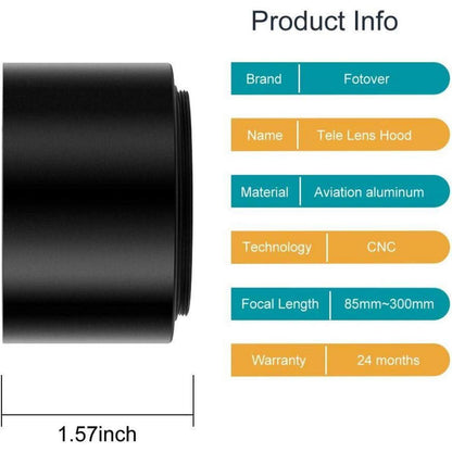 Fotover 67mm Metall Tele Gegenlichtblende Schraube-in für