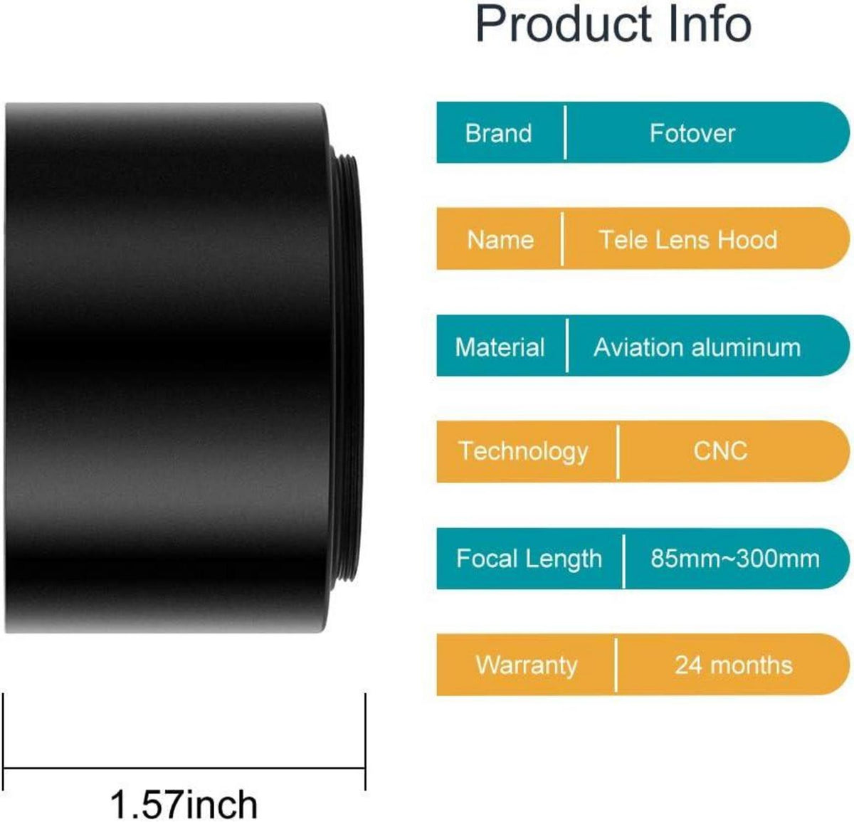 72mm Metall Tele Gegenlichtblende Sonnenblende Streulichtblende für Kamera
