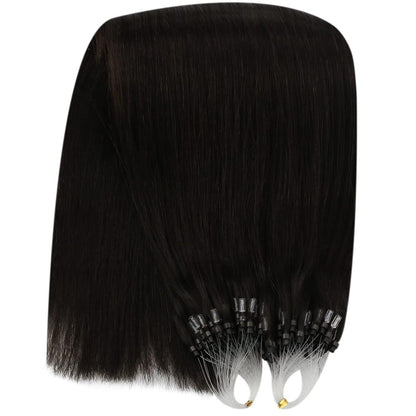 Echthaar Micro Ring Extensions Braun 60 cm