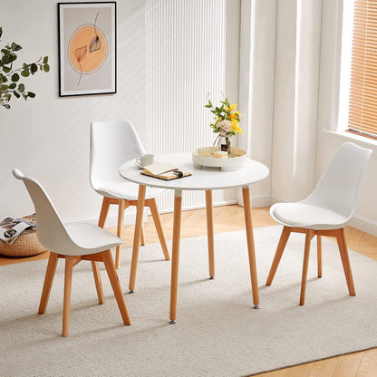 Runder Esstisch Weiß 80cm – Skandinavischer Küchentisch