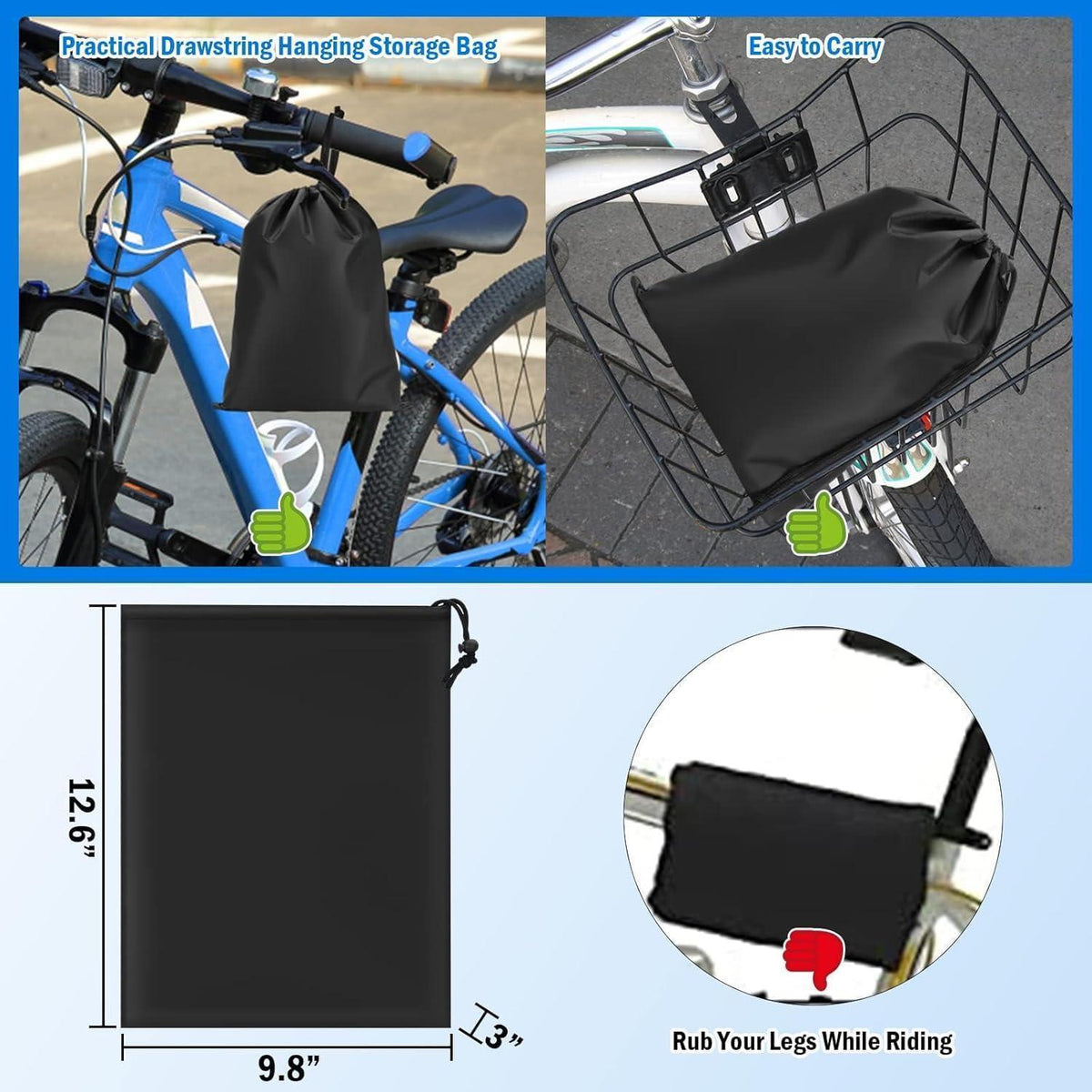 Wasserdichte Fahrradabdeckung 200x110x90cm – Schutzhülle für 1-2 Fahrräder