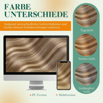 Echthaar Tape Extensions Braun Dunkelbraun Mix