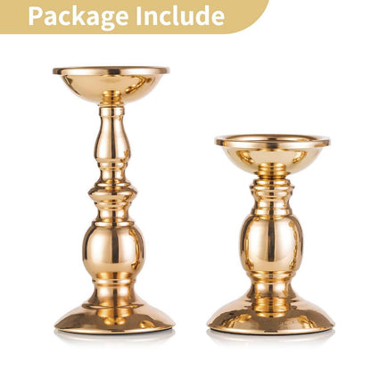 Kerzenständer Metall Gold Klein & Groß für Stumpenkerzen