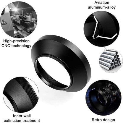 55mm Weitwinkel Gegenlichtblende+Objektivdeckel+Putztuch
